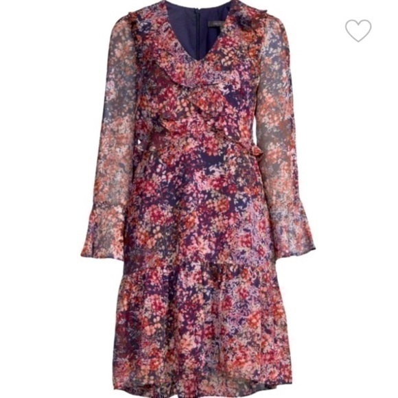 Julia Jordan Floral-Print Ruffle Tiered A-Line Dress | 8​ - Picture 1 of 3